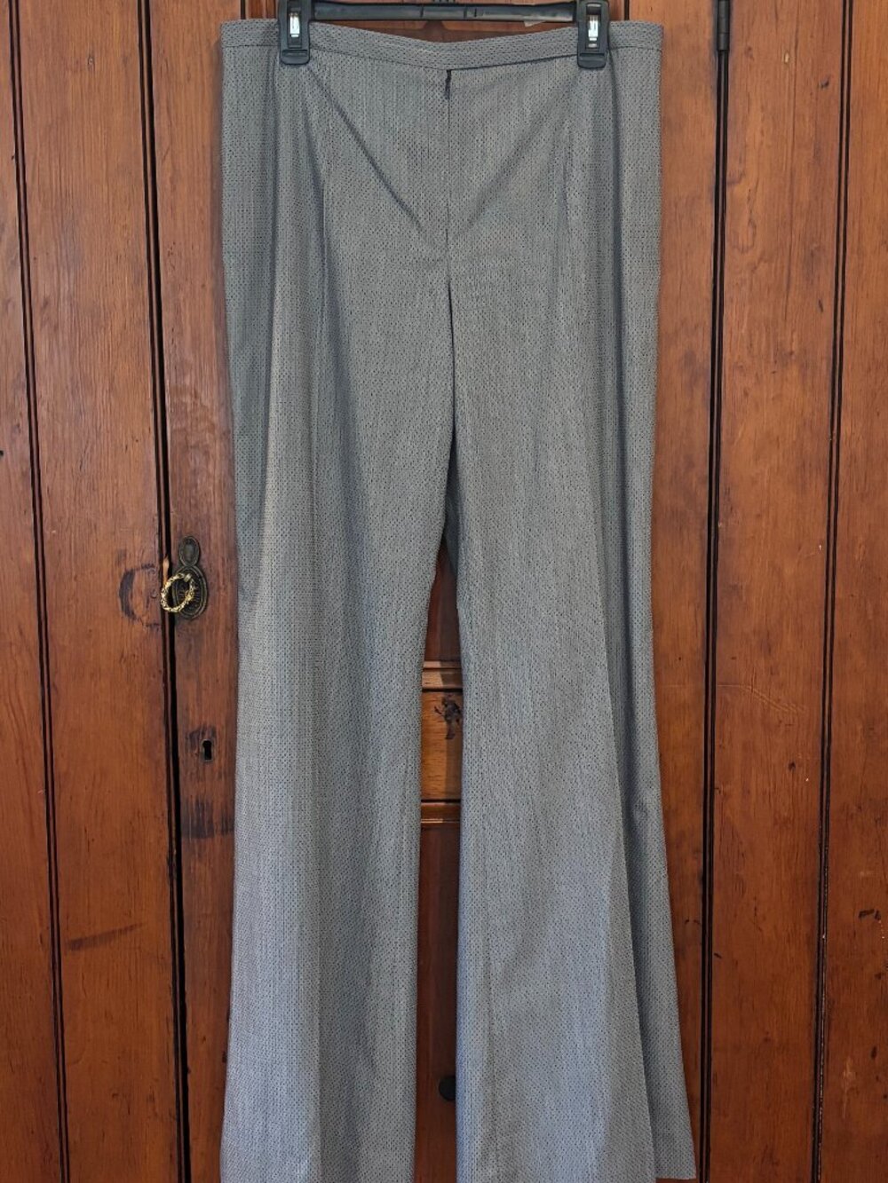 NWT Marlowe Italy Grey Wool Flare Trousers Size 10 NWT
